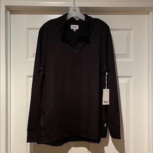 Feat Black Long Sleeve Quarter Zip Pullover